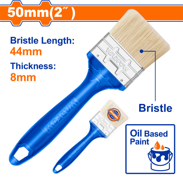 PINCEL DE MANGO PLASTICO 2 PULG WADFOW WPB1902 PINCEL DE MANGO PLASTICO 2 PULG WADFOW WPB1902