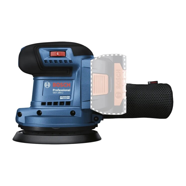 Lijadora roto orbital inalámbrica Bosch GEX 185-LI 18V SB Brushless Lijadora roto orbital inalámbrica Bosch GEX 185-LI 18V SB Brushless