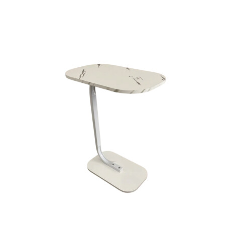 Mesa auxiliar Lumax de arrime MDF símil mármol para living Mesa auxiliar Lumax de arrime MDF símil mármol para living