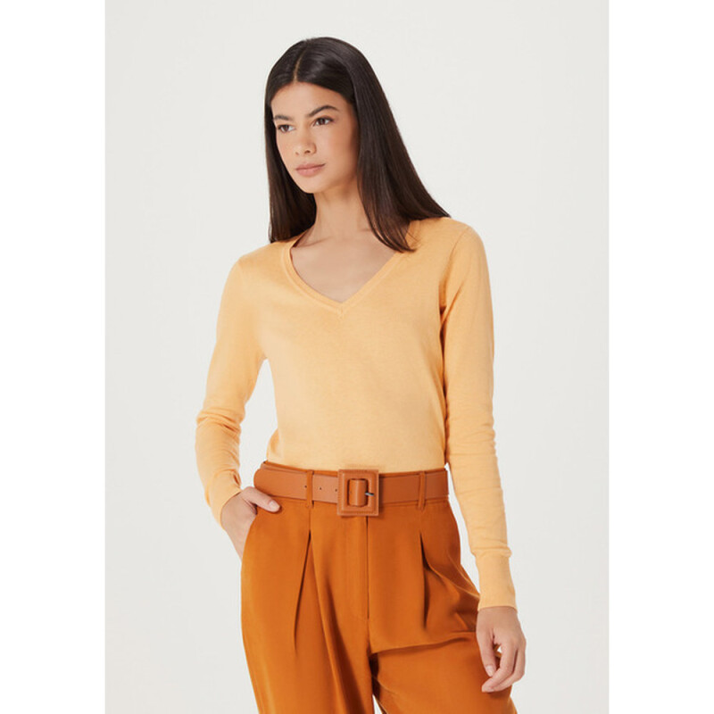 BLUSAO FEM NARANJA CLARO