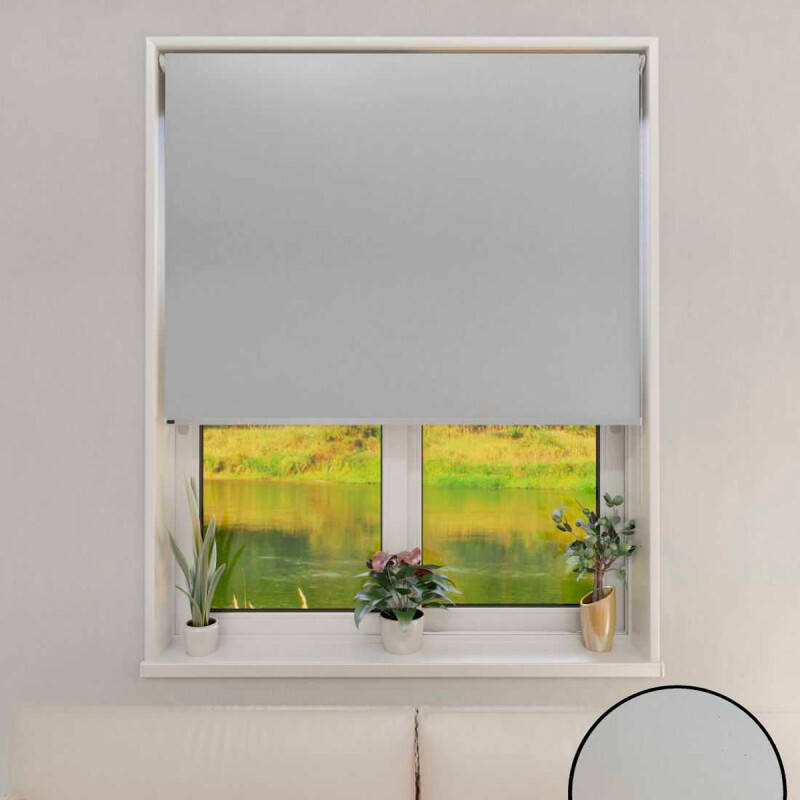 Cortina roller blackout 100x200 cm GRIS CLARO