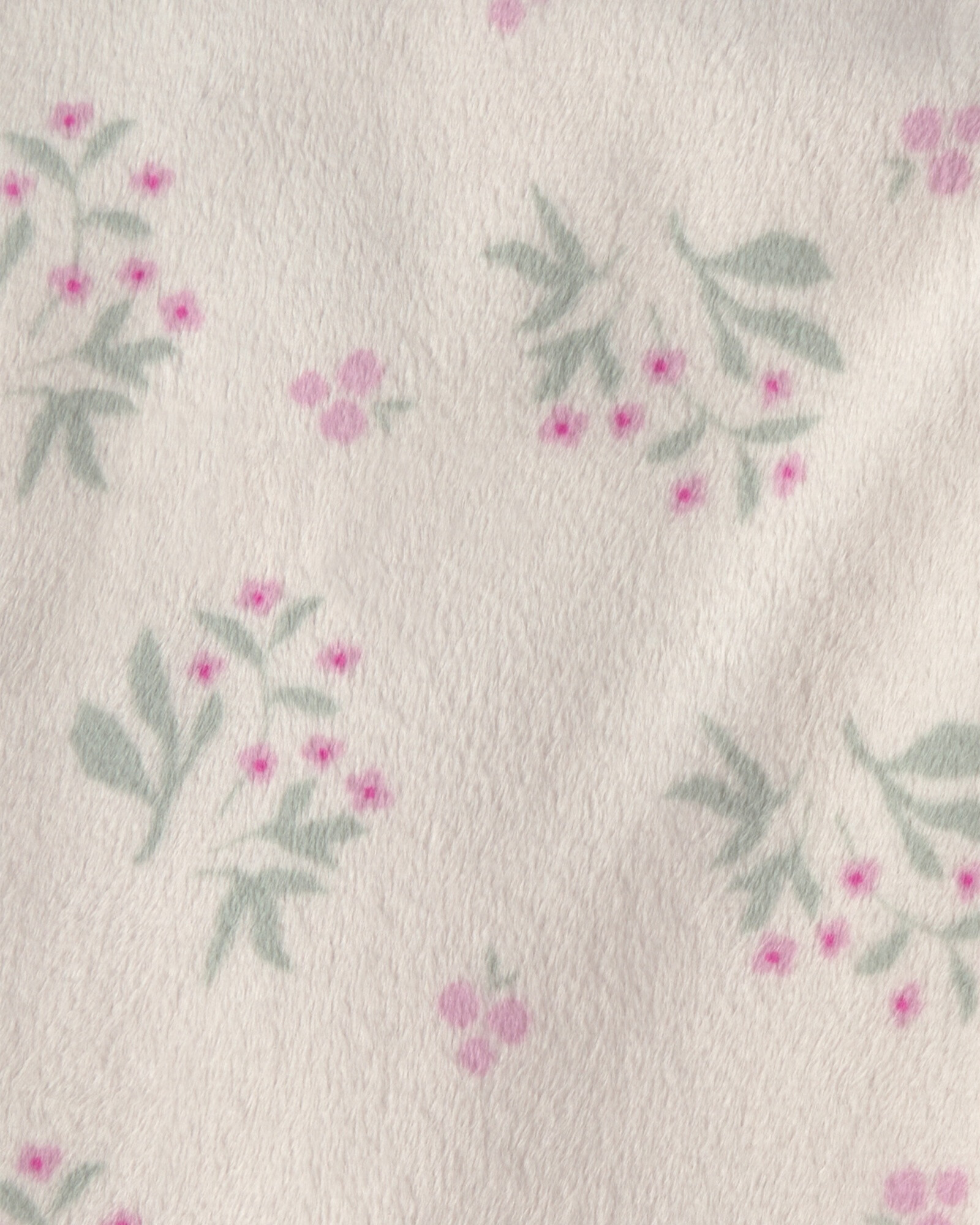 Manta de plush, lila y crema, diseño floral Sin color