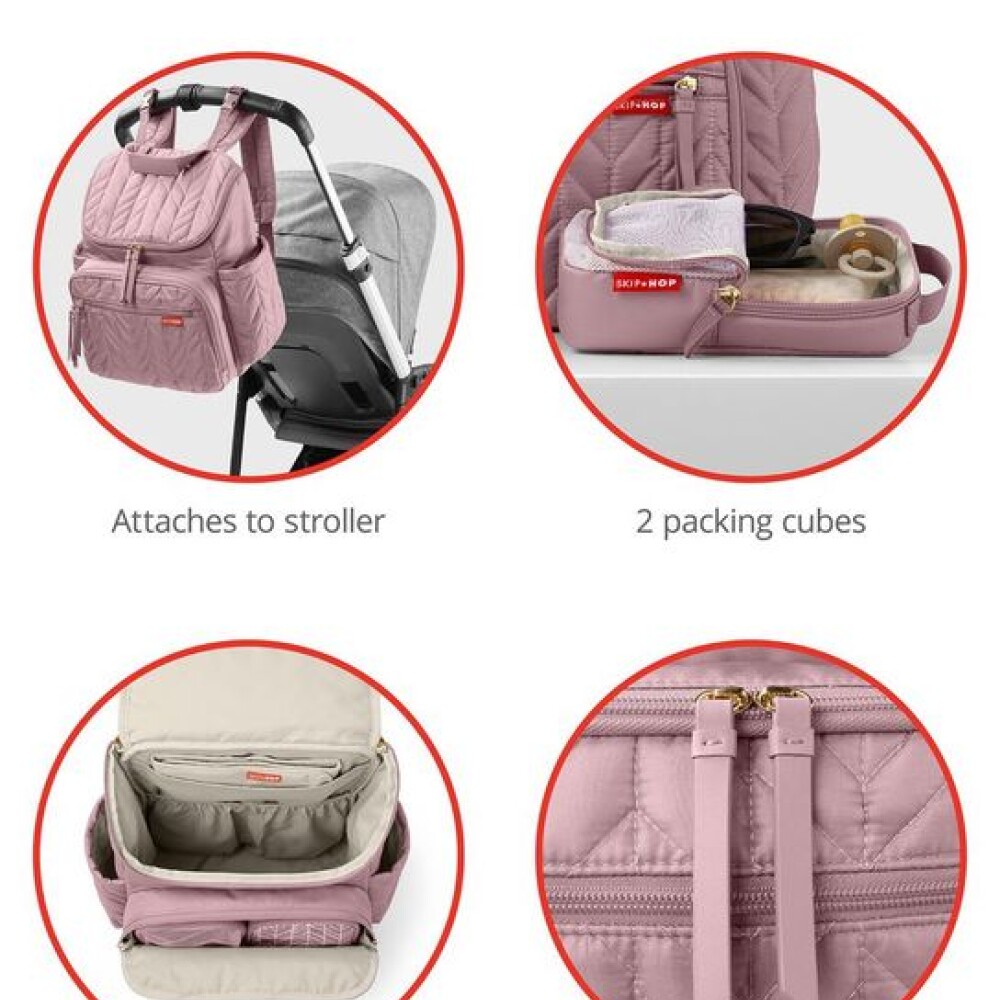 Mochila maternal Forma SKIP HOP rosa