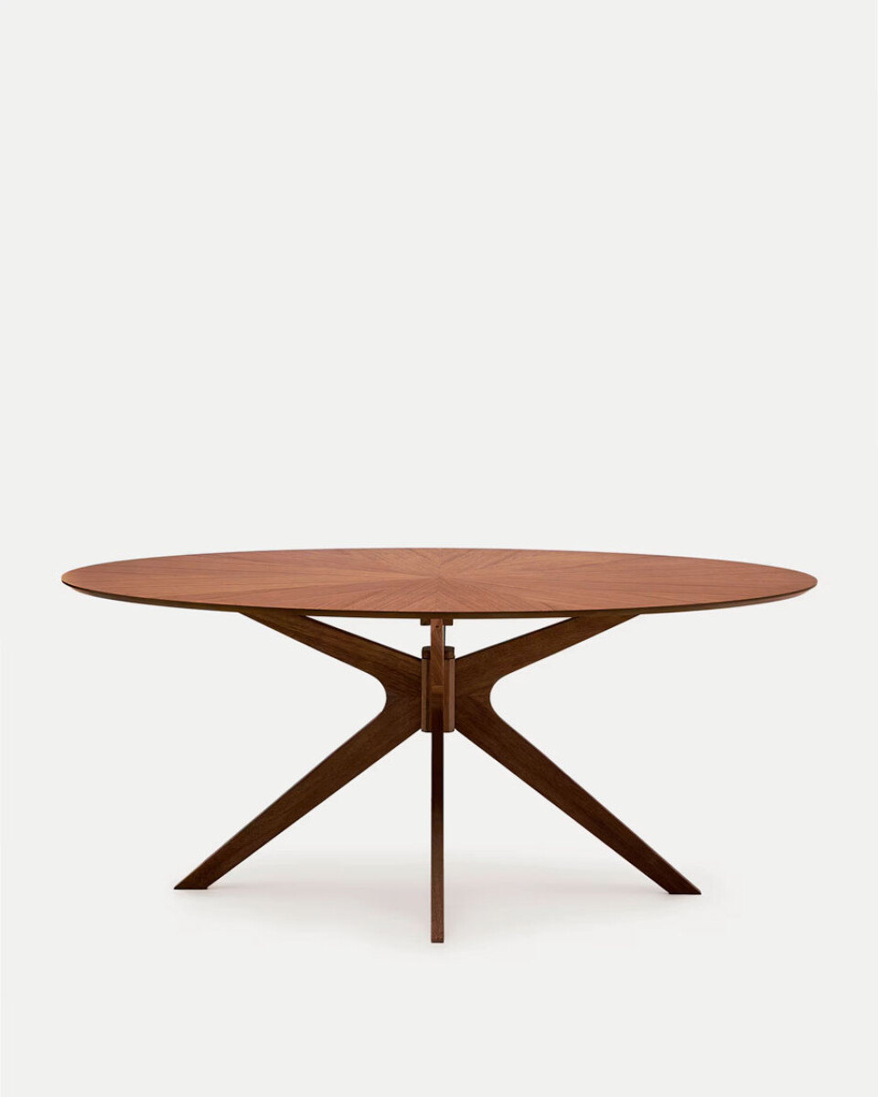 Mesa Naanim de chapa - de nogal 180 x 110 cm 