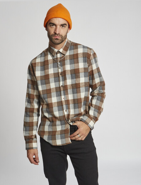Camisa franela tostado