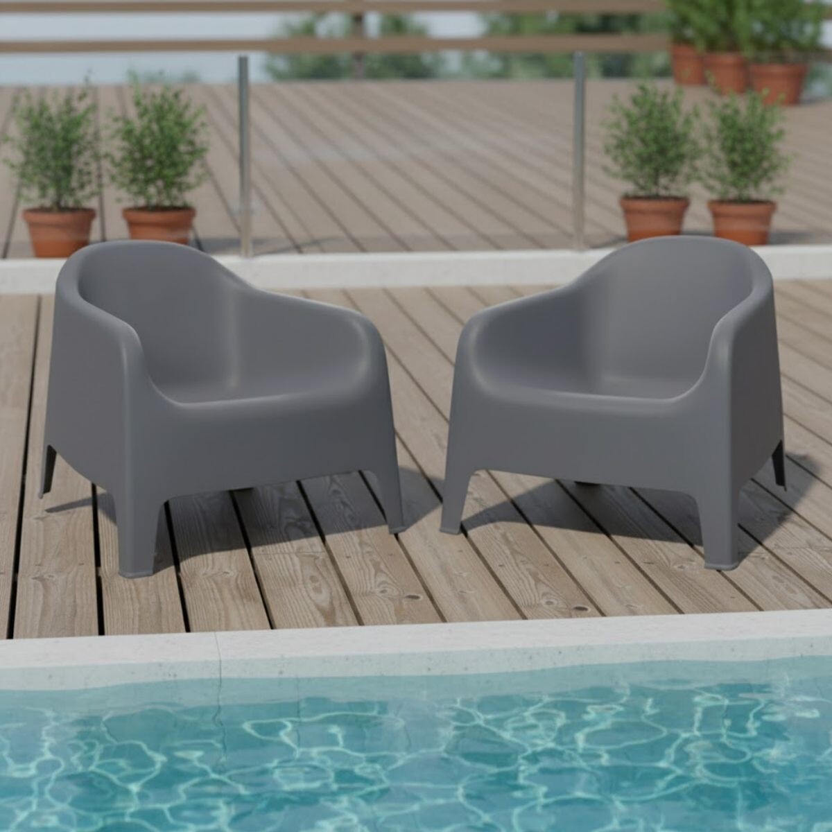 Set x2 Sillón Skarpo - GRIS 