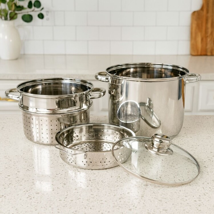 OLLA PASTERA 4 PIEZAS CUORI 8 LITROS OLLA PASTERA 4 PIEZAS CUORI 8 LITROS