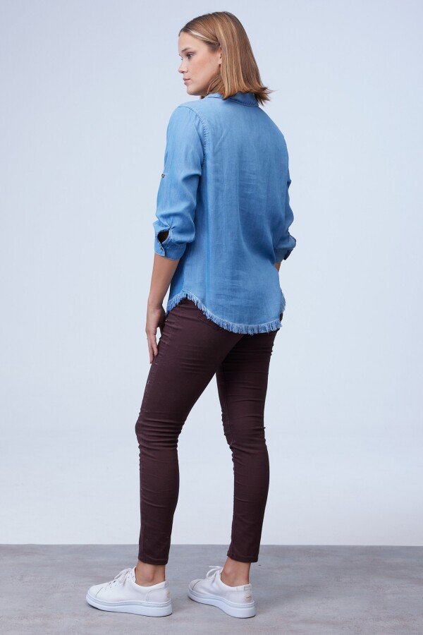 Camisa Tencel Flecos JEAN