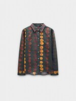 Camisa Semitransparente Estampada multicolor