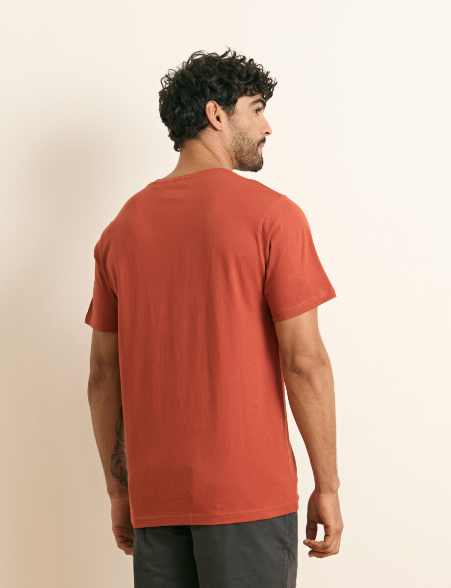 520658 T-SHIRT HARRINGTON LABEL Ladrillo