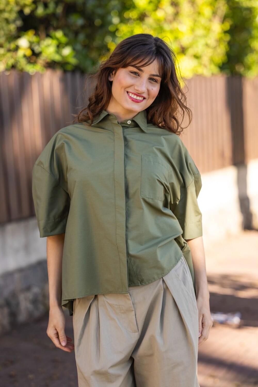 CAMISA ALGODON KRISHNA VERDE