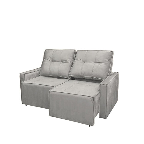 Sofá Mónaco Retráctil 2 Cuerpos – Swede Cinza Sofá Mónaco Retráctil 2 Cuerpos – Swede Cinza