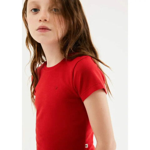 CAMISETA MM FEM VERMELHO ESCURO