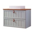 MUEBLE DE BAÑO SUSPENDIDO 80 CM CON BACHA - PISTACHO/FREIJO MUEBLE DE BAÑO SUSPENDIDO 80 CM CON BACHA - PISTACHO/FREIJO