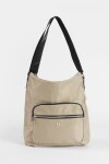 Hobo mochila con bolsillo beige