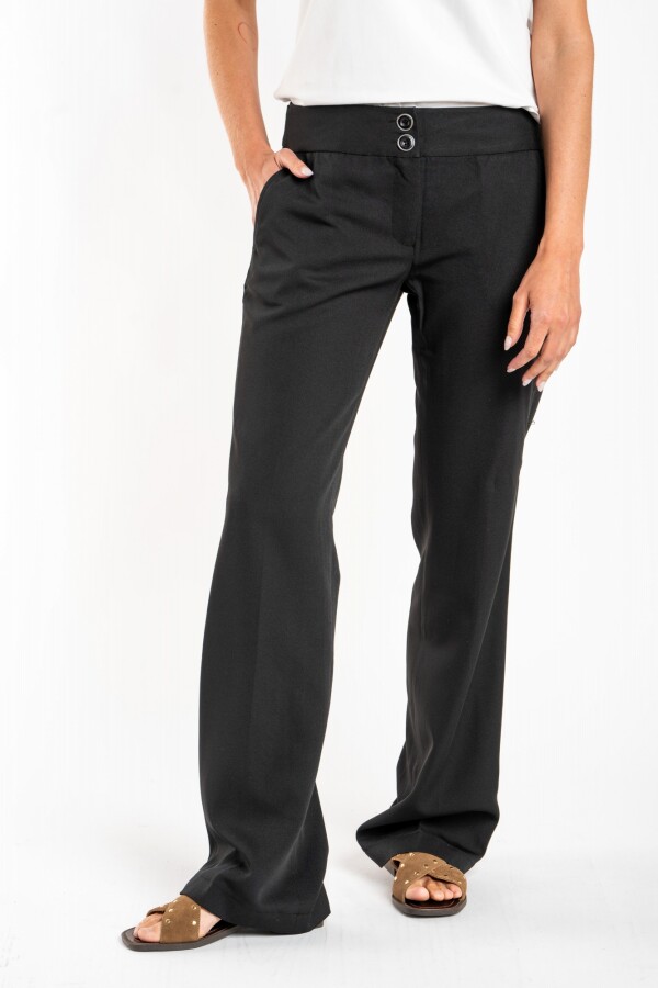 Pantalón Bengalina Recto Línea E.*- Negro