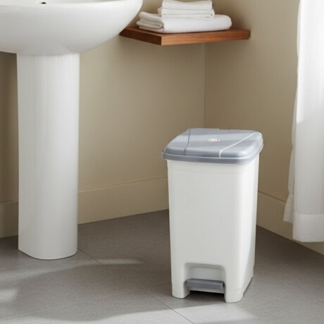 Tarro de residuos 25L con pedal BLANCO