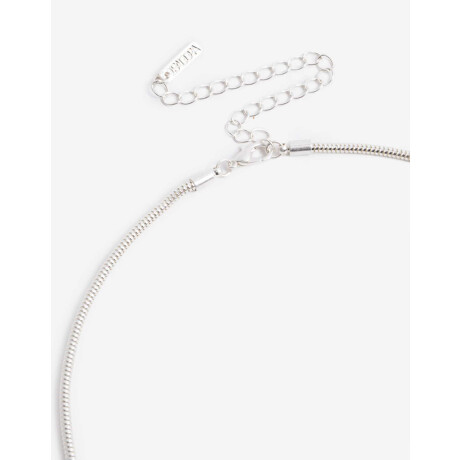 Collares Largos Piedra Plateado plata cepillada mate