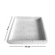 Bandeja decorativa simil piedra cementicia Cuadrada 19cm GRIS