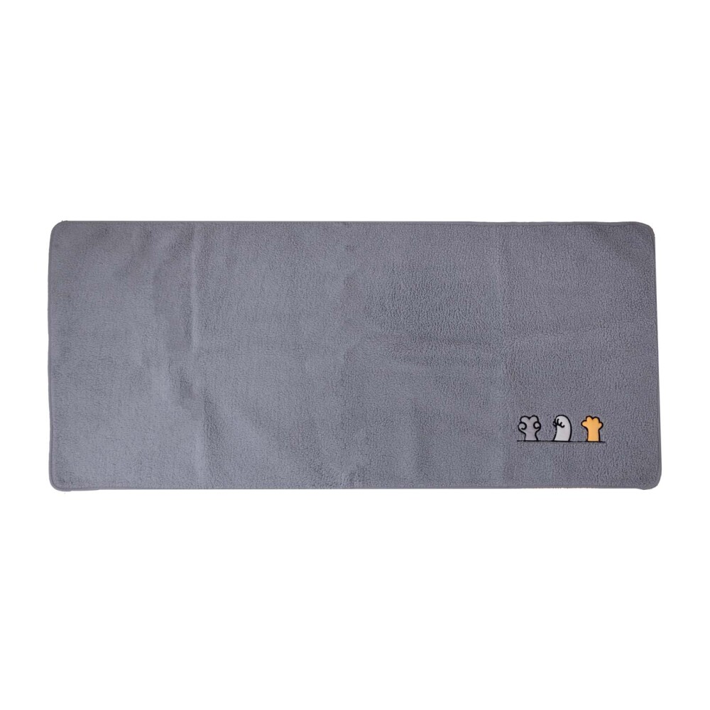 MAT MASCOTAS POLIESTER GRIS CON ANTIDESLIZANTE