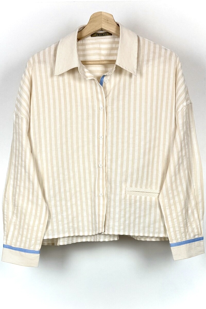 CAMISA ALGODON LUMA - BEIGE 