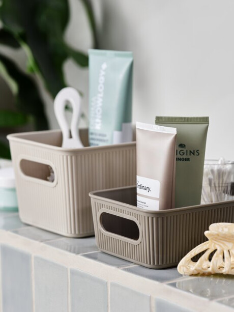 Caja de almacenaje JUNSELE 2 uds arena Caja de almacenaje JUNSELE 2 uds arena