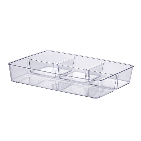 CAJA ORGANIZADORA CON DIVISIONES PARAMOUNT 34 X 24 X 6 CM TRANSPARENTE