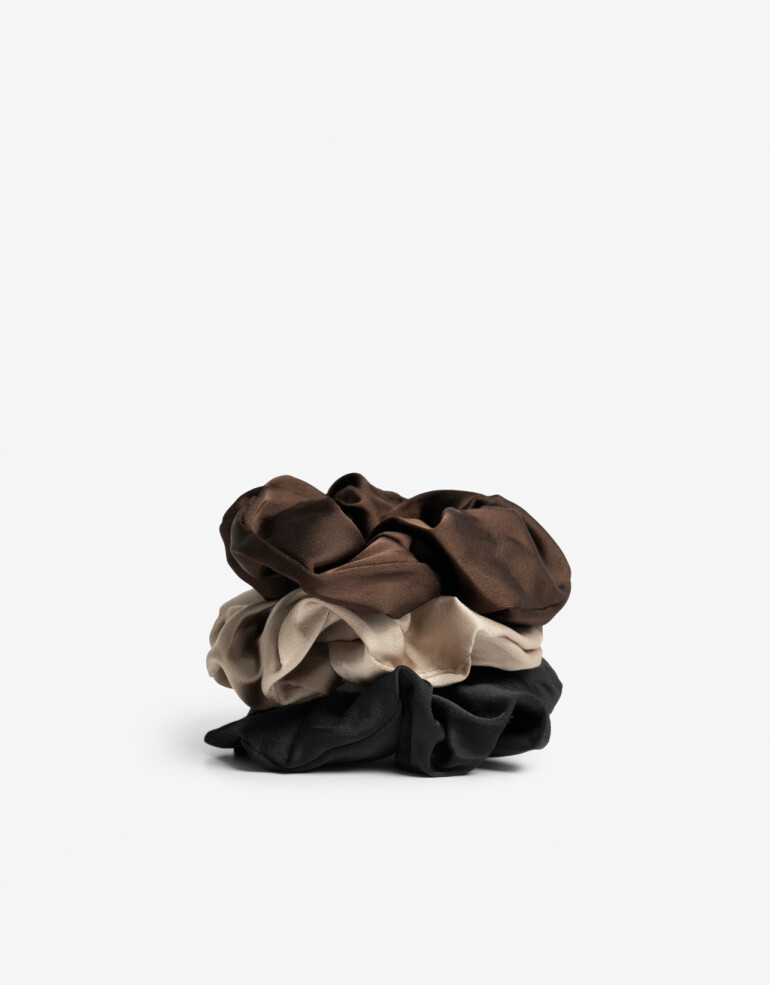 Skunzies Lisas Set De Scrunchies - Combinacion Tricolor