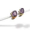 Caravanas Vintage Amatista-Plata y oro-Amatista y Zirconia-CA5135 conpiedra