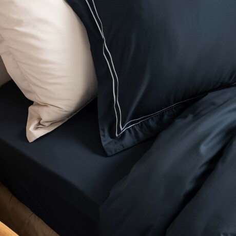 JUEGO DE SÁBANAS DOBLE FESTÓN KING ALGODON AZUL 200H MARINO