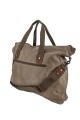 Bolso tote de lona urbano Marrón