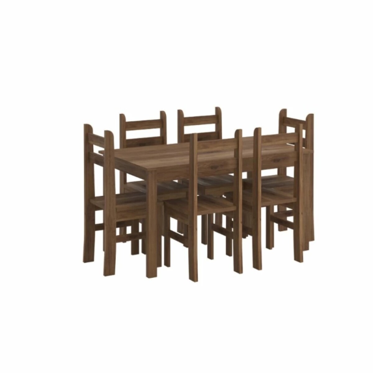 Juego Comedor 6 Sillas Lucia Nogal 