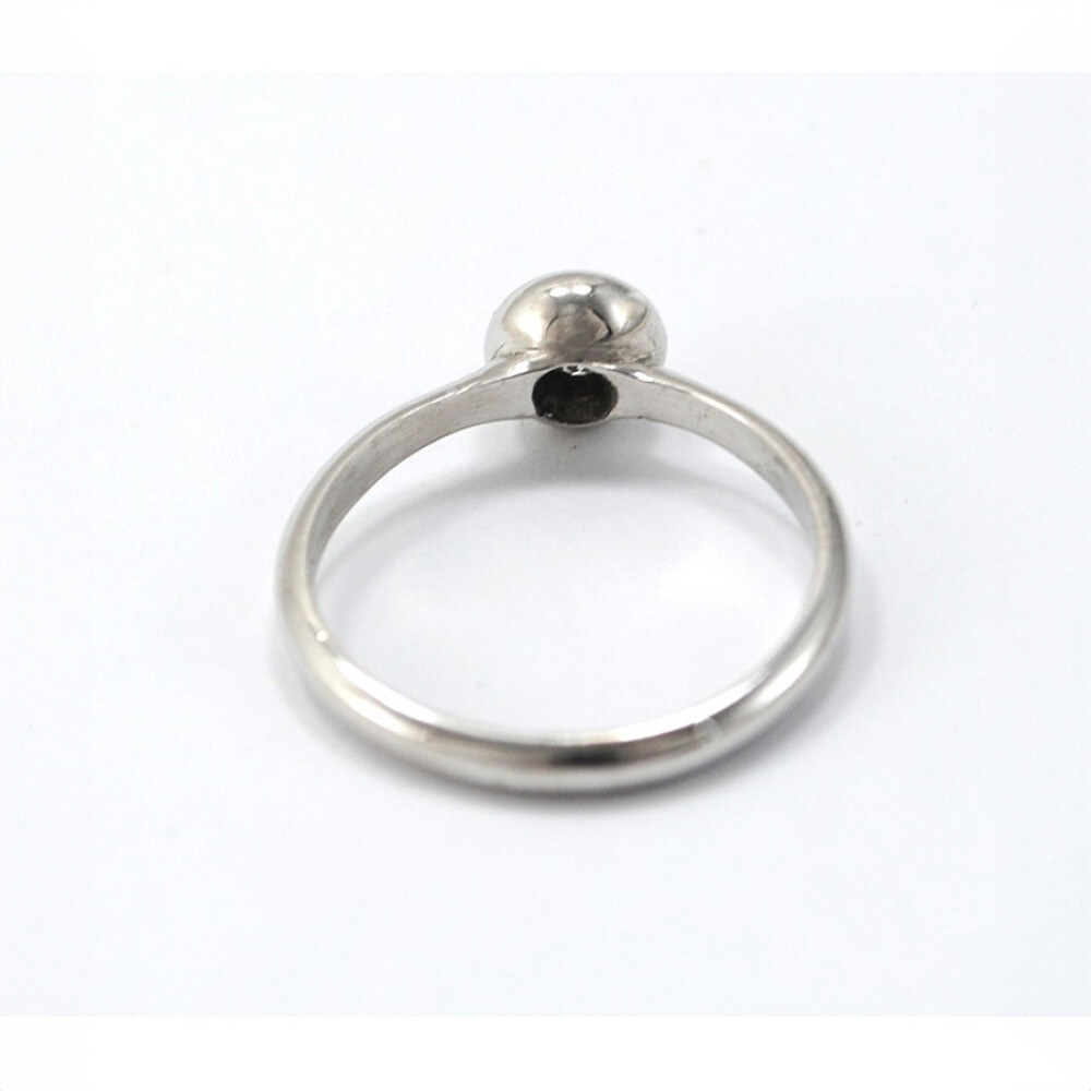 Anillo Oro 18K Blanco Y Brillante Engarce Ingles Anillo Oro 18K Blanco Y Brillante Engarce Ingles