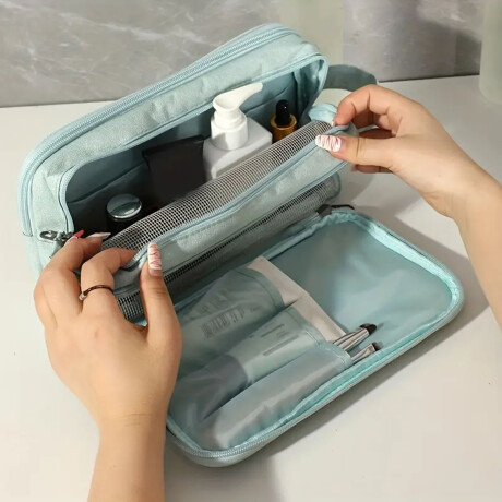 Neceser Organizador Mano p/ Viaje Bolso Maquillaje Cosmética Verde