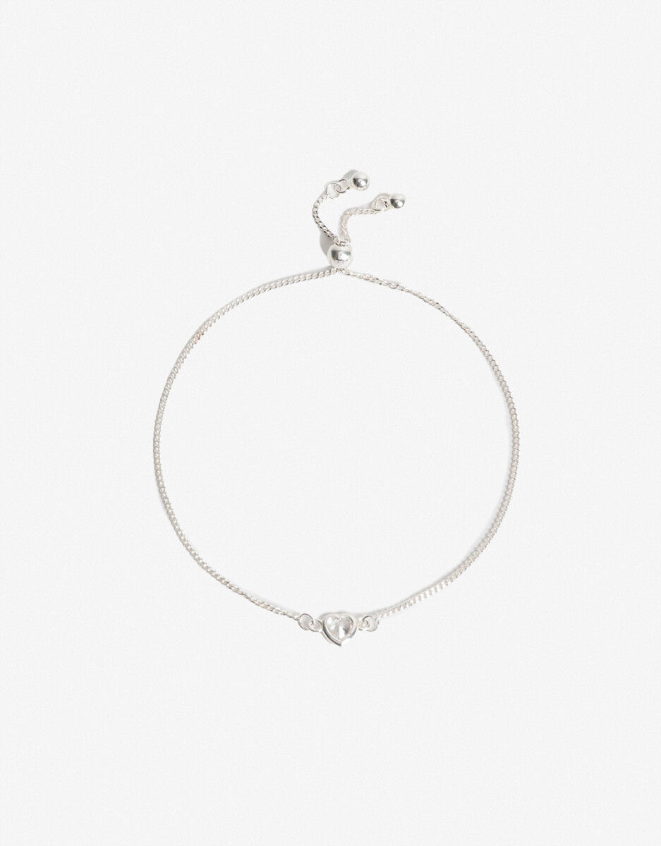 Pulsera Con Dije Corazón Plata 925 