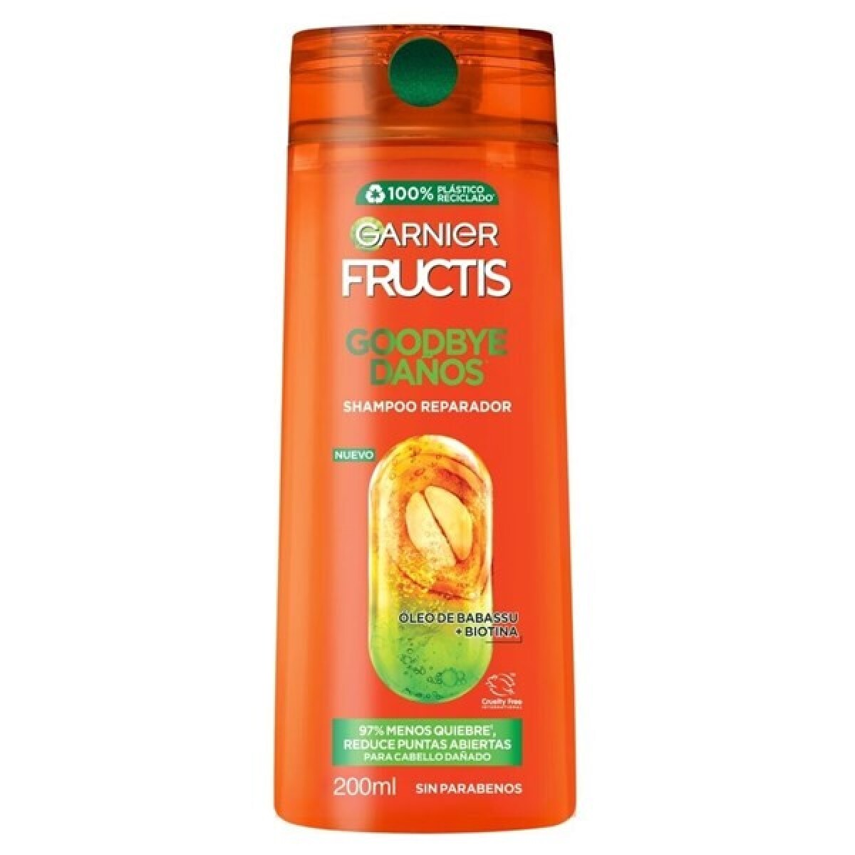 Garnier Fructis Goodbye Daños Shampoo 200 ml | Limpieza Reparadora para Cabello Dañado