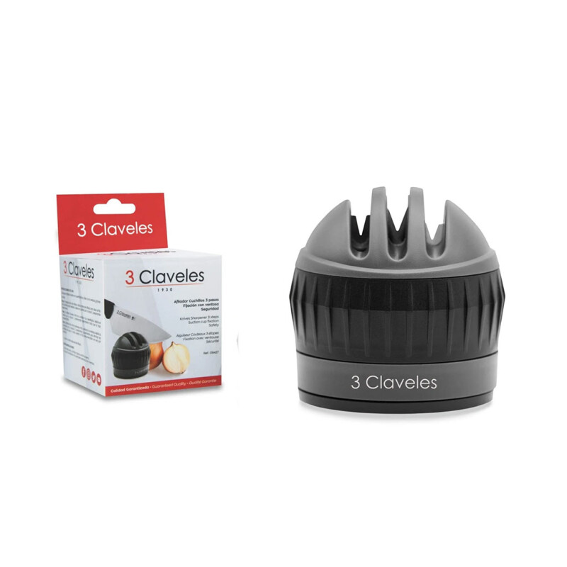 Afilador Cuchillos 3 Pasos Con Ventosa 3 Claveles Afilador Cuchillos 3 Pasos Con Ventosa 3 Claveles