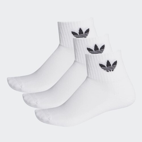 Medias Adidas Clásicas Tobilleras 3 Pares Blanco