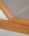 Reposera de exterior Caterin de madera maciza de eucalipto en color gris
