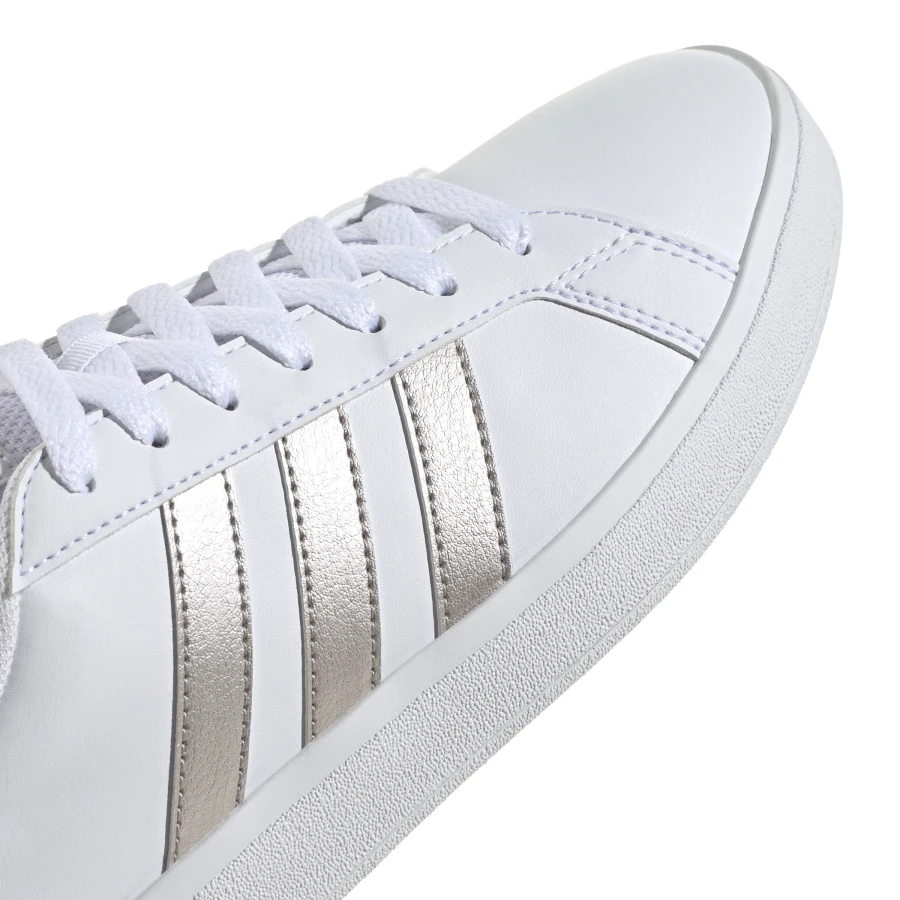 Championes de Mujer Adidas Grand Court Base 2.0 Blanco - Plateado