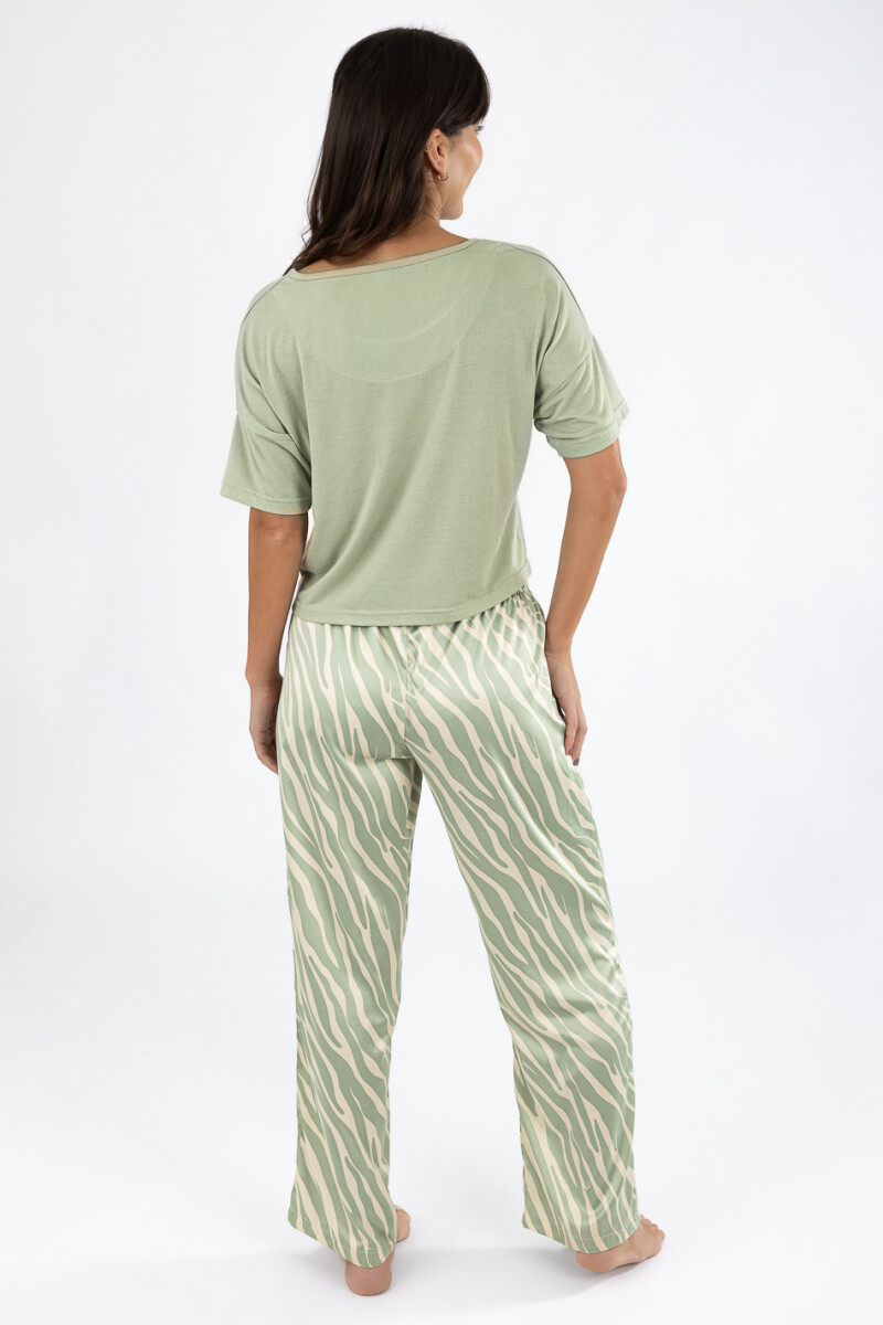 Pijama zebra pant Verde claro