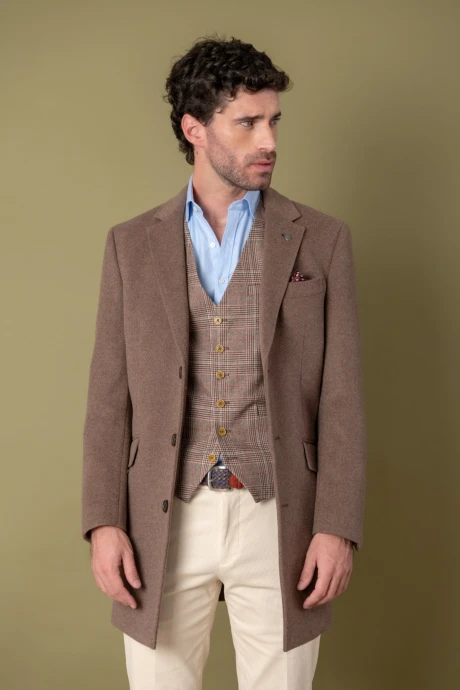 Chaquetón Slim Fit Tostado