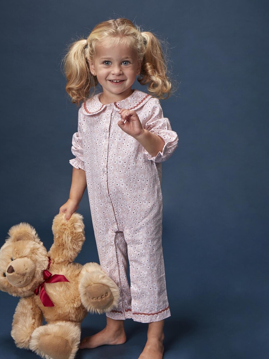 Pijama Estampado De Flores Rosa Bb