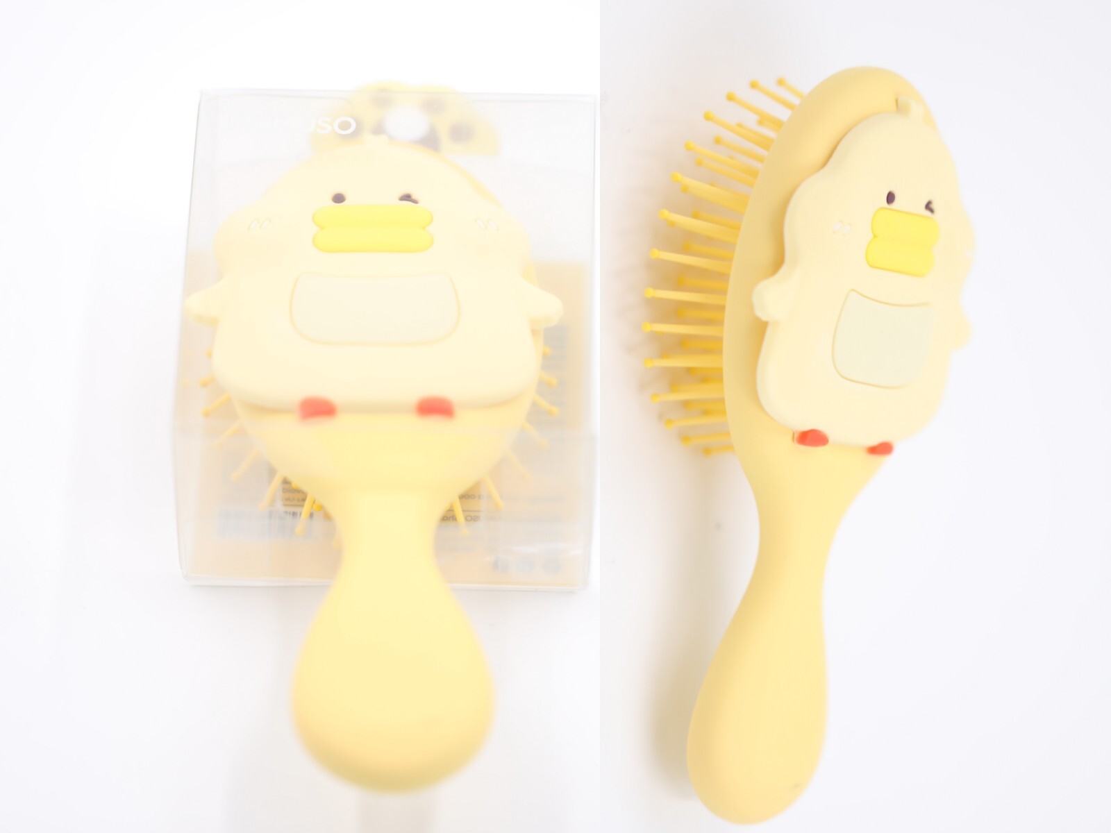 CEPILLO PARA EL PELO MINI COJÍN DE AIRE DE DIBUJOS ANIMADOS (AMARILLO) 