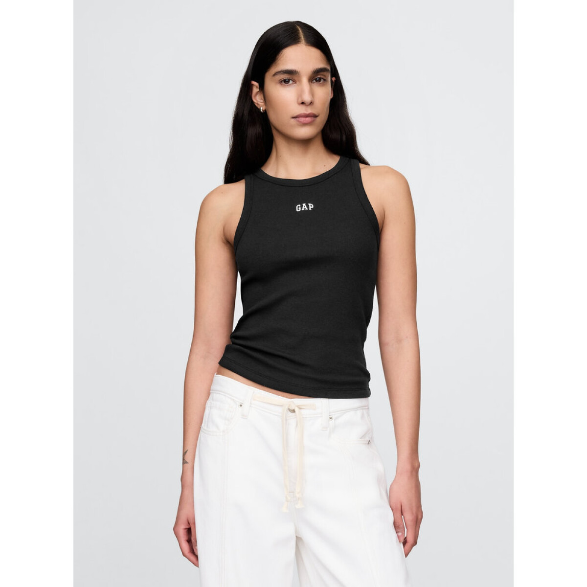INTL SL MOD RIB HALTER LOGO - BLACK 