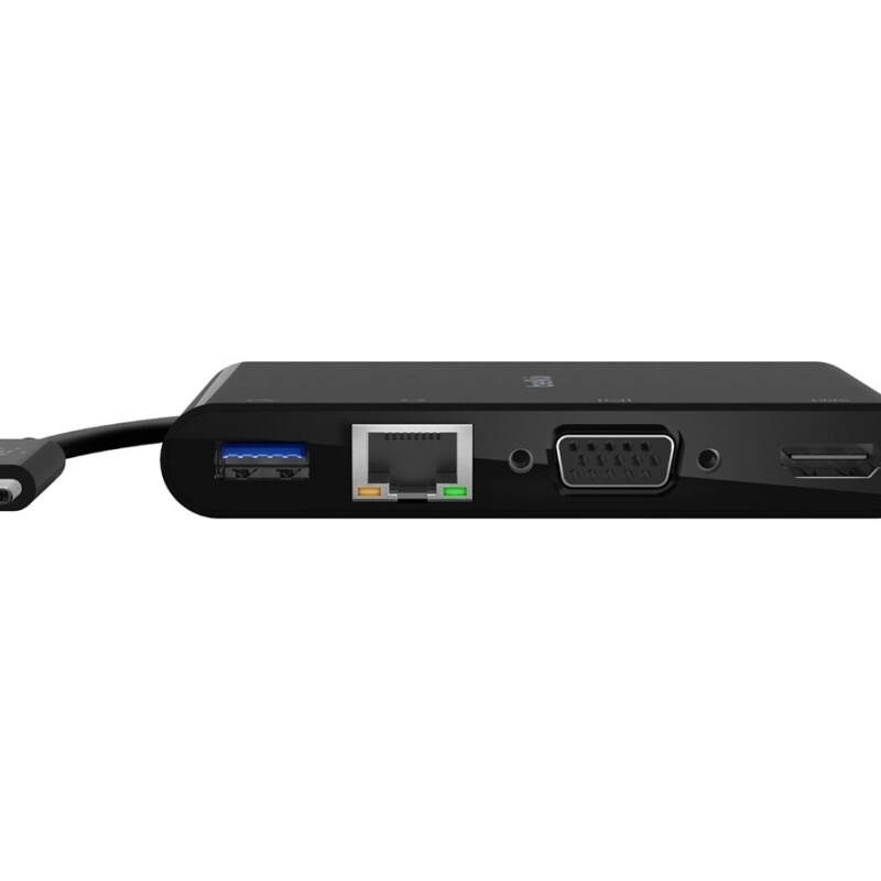 Belkin - Adaptador de carga y multimedia - USB-C - VGA, HDMI - 1GbE Belkin - Adaptador de carga y multimedia - USB-C - VGA, HDMI - 1GbE