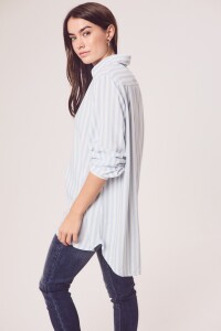 Blusa Rayas Celeste