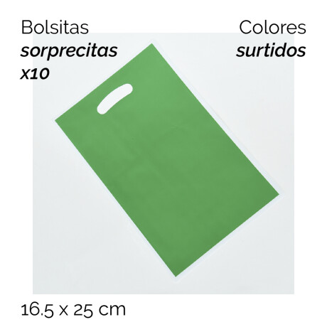 Bolsitas De Sorpresitas X 10 Unidades 16,5 X 25cm Colores Su Bolsitas De Sorpresitas X 10 Unidades 16,5 X 25cm Colores Su