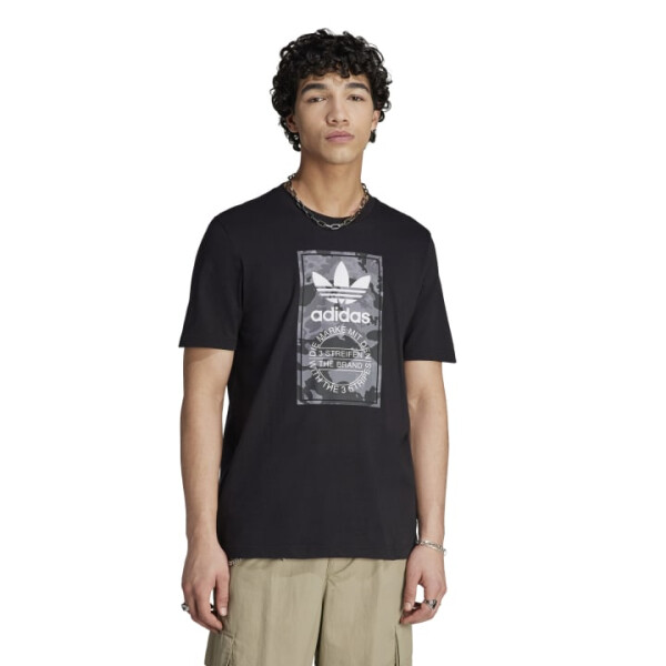 Remera Adidas Camo de Hombre - II8156 Negro