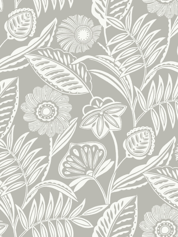 COLECCIÓN PACIFICA - ALMA LIGHT GREY TROPICAL FLORAL - N/A